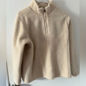 Lands' End Cream Fleece Jacket